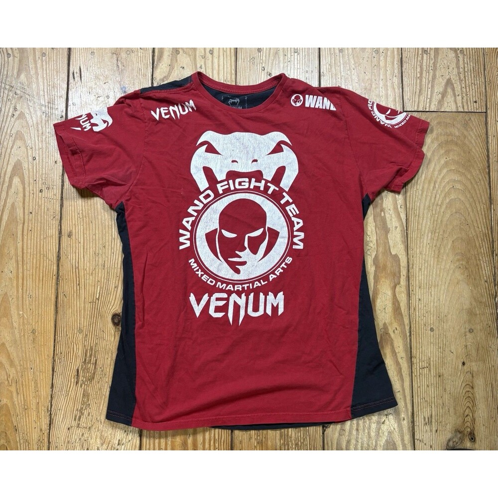 Venum Wand Fight Team Short Sleeve Crew Neck Fight Shirt Men's XXL Red MMA